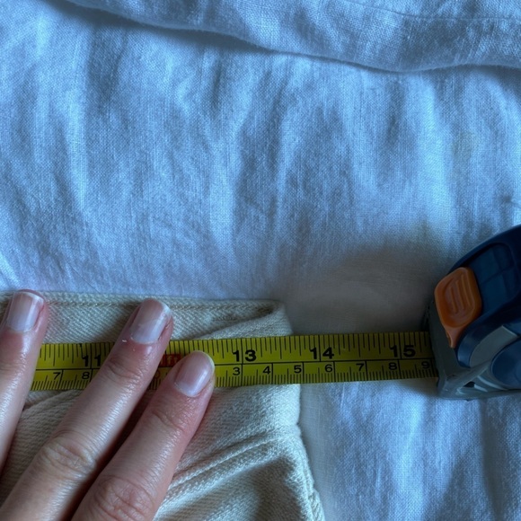 Levi’s Made & Crafted Women’s Flare Full Cream Wide Leg Jeans Size 26 High Rise - Picture 9 of 11